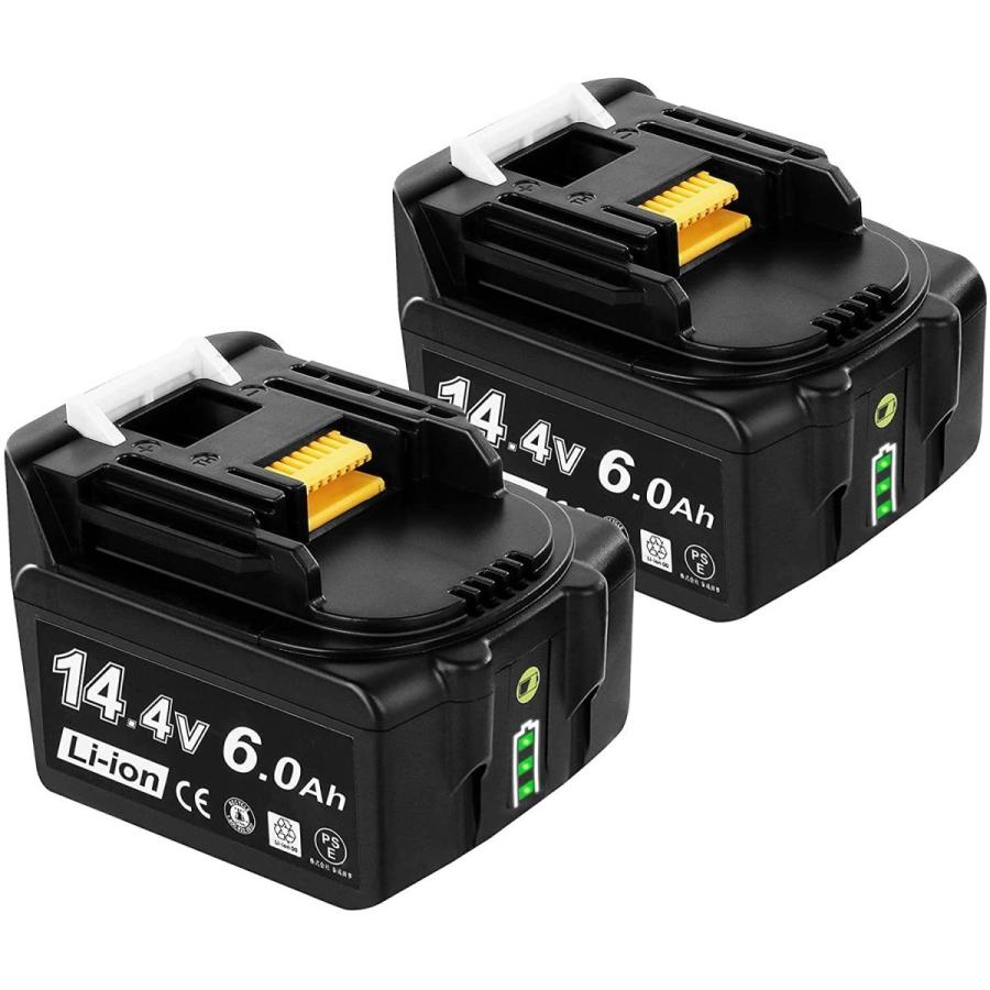 A BL1460B マキタ 互換 バッテリー 14.4v 6000mAh ４個 BL1460B 4個 マキタ互換バッテリー 残量表示付 （マキタ互換