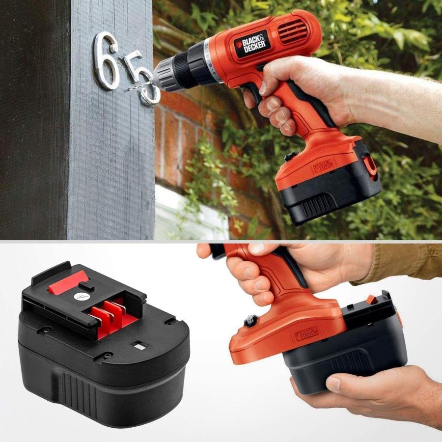 Black＆Decker A12 A12EX HPB12互換 バッテリー 12V 3000mAh ブラックアンドデッカー 12Vバッテリー