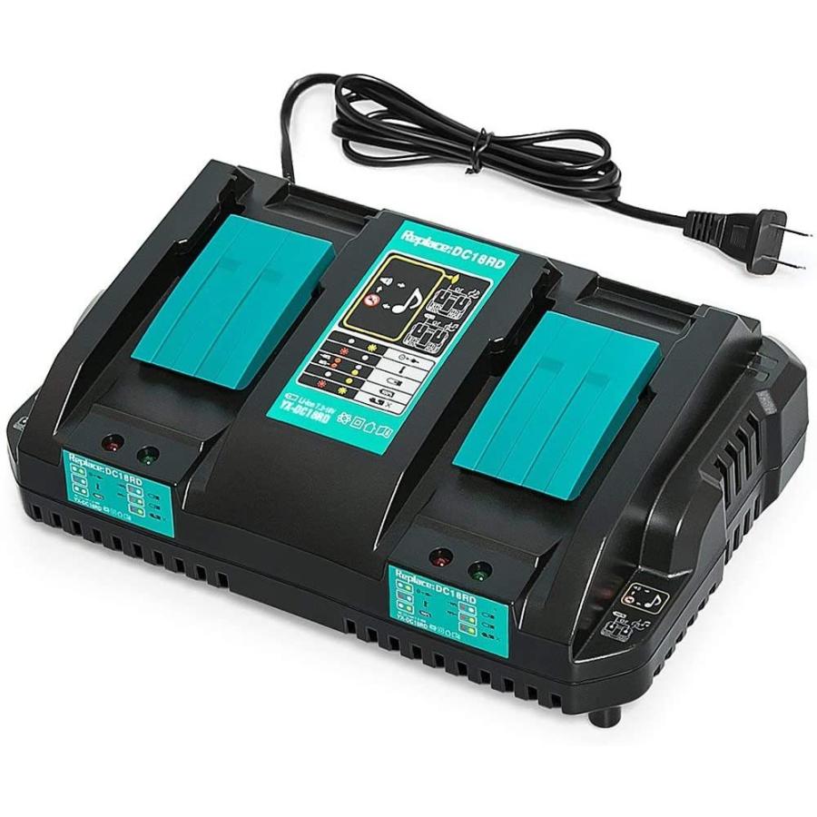 マキタ 14.4v/18v対応 互換 DC18RD 2口 スライド式充電器
