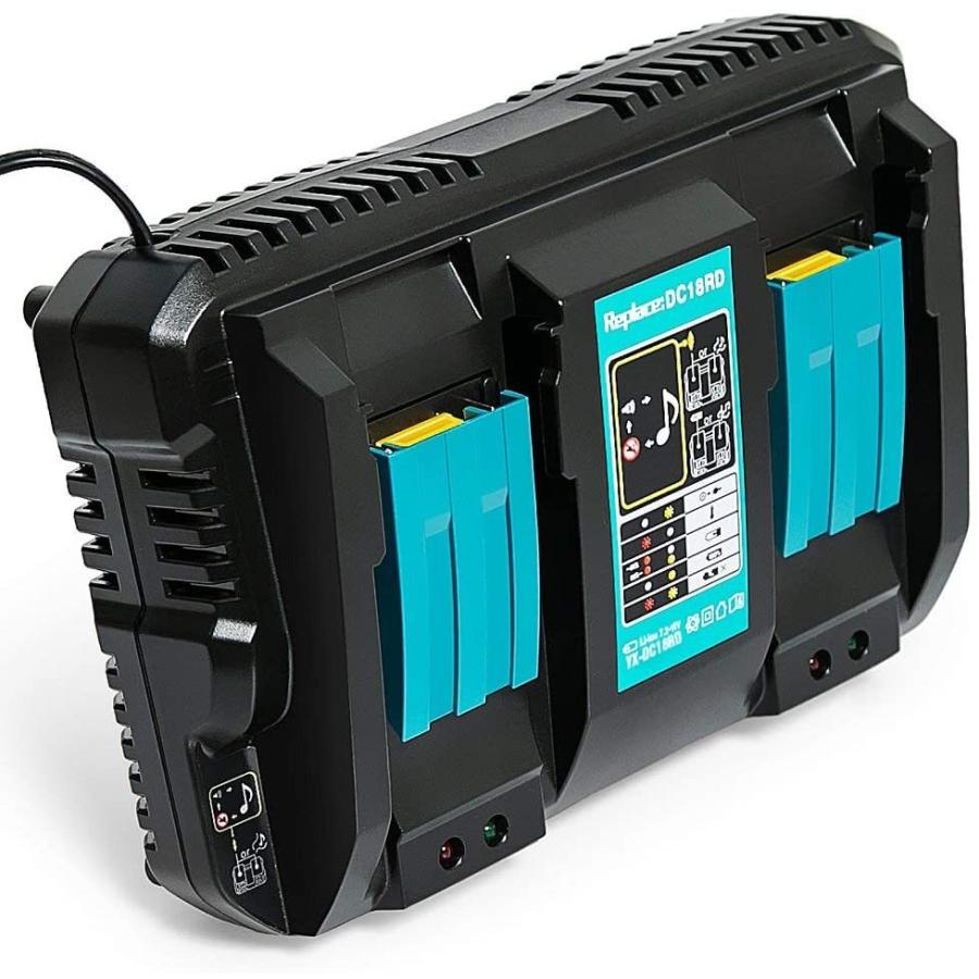 DC18RD（2口充電器）マキタ互換急速充電器 14.4V 〜 18V対応