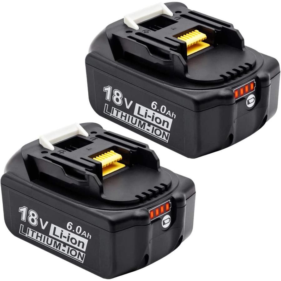 マキタ 互換バッテリー BL1860B LED残量 2個セット マキタ互換バッテリー 18V BL1860B(緑) LED残量表示付 2個セット
