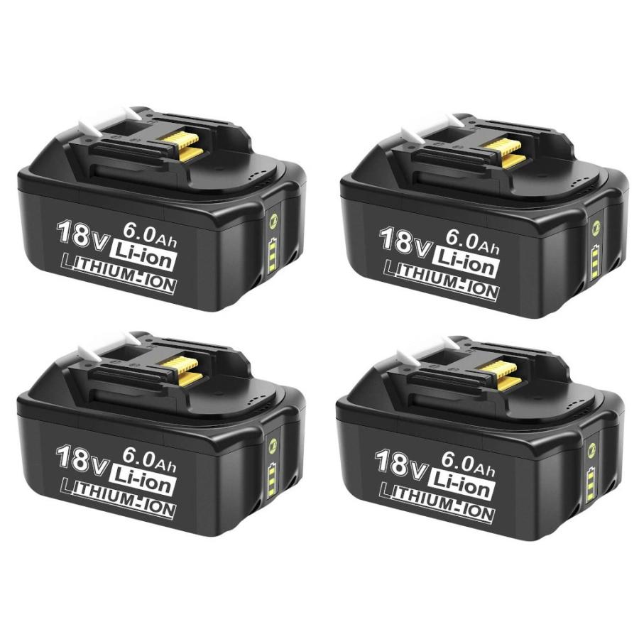 PowerBattery 緑LED BL1860B×4 マキタ互換バッテリー マキタ互換