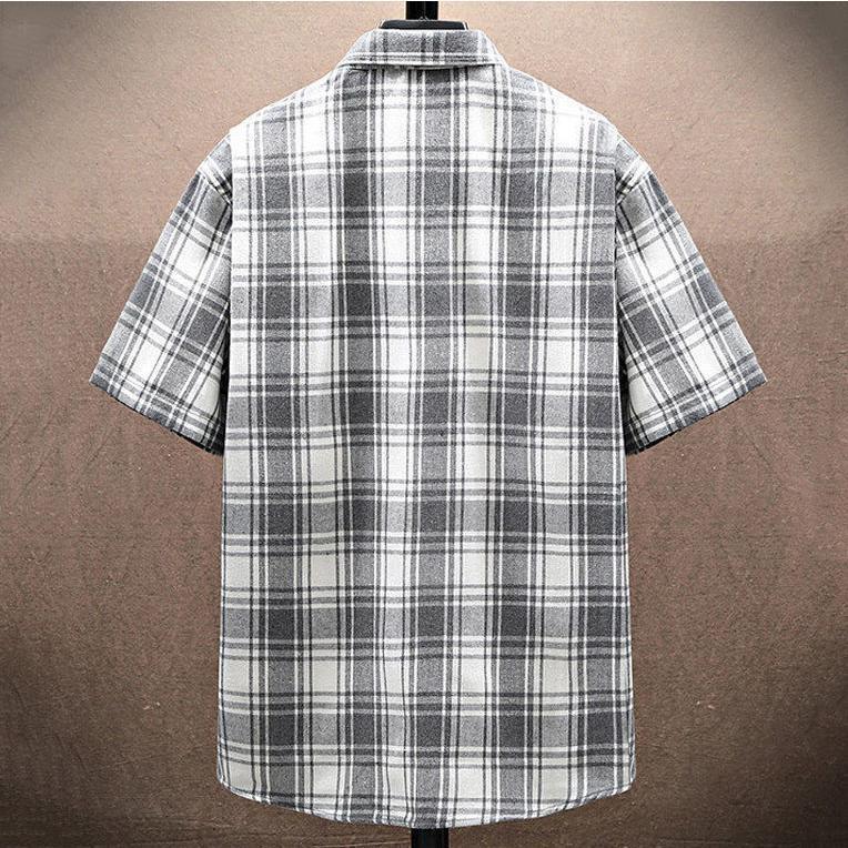 カジュアルシャツ 半袖シャツ 開襟シャツ チェックシャツ メンズ トップス アメカジ 作業着 ワークシャツ ミリタリーシャツ アウトドア 通気性 大きいサイズ｜ksmc-shop｜16