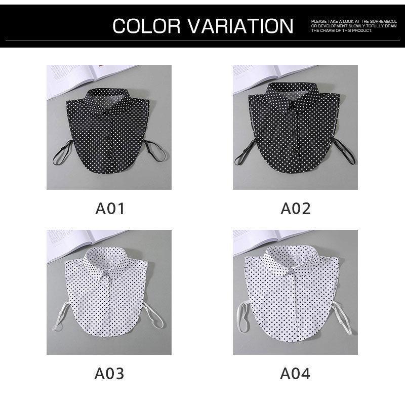 付け襟 レディース ドット 偽襟 レイヤード 立ち襟 重ね着 合わせやすい 重ね着風 大人女子 婦人 お出かけ 普段 可愛い レイヤード ブラウス｜ksmc-shop｜10
