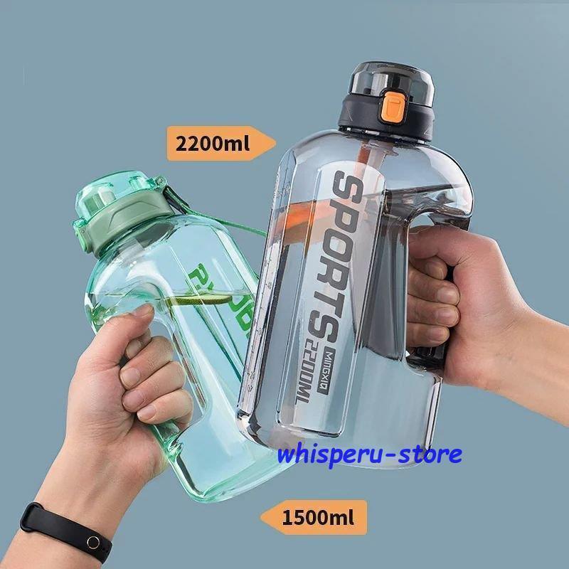 水筒 2リットル おしゃれ 1500ml 2000ml クリア ボトル プラスチックボトル 大容量 水筒  漏れ防止 BPAフリー スポーツ ウォーターボト｜ksmc-shop｜03