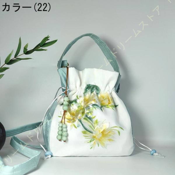 トートバッグ 2way 斜め掛けバッグ 刺繍 小さいサイズ レディース ロープ引き キャンバス 軽量 軽いカバン ミニバッグ お散歩 手提げ 公園 かわいい 布 上品｜ksmc-shop｜09