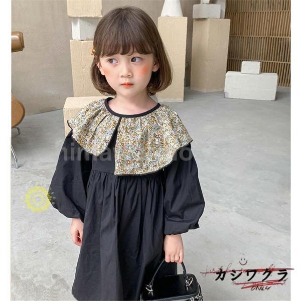 ワンピース 子供服 キッズ ベビー服 長袖 花柄 フリル シフトドレス カジュアル レトロ 春 秋 冬 安い 女の子 発表会 結婚式 フォーマル｜ksmc-shop｜06