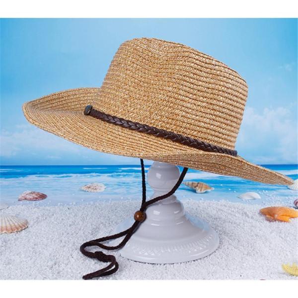 麦わら帽子 帽子 メンズ レディース あご紐付き 中折れ ストローハット UVカット帽子 つば広 熱中症対策 通気性 紳士 涼しい UV対策｜ksmc-shop｜14
