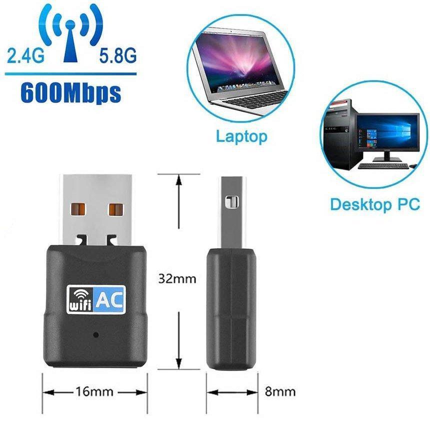 無線lan 子機 600Mbs USB ドライバー不要 接続簡単 無線LANアダプター USB WIFI アダプター 高速モデ 5G 433 2.4G｜ksmc-shop｜06
