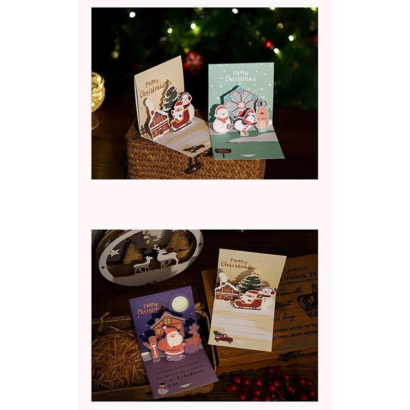 クリスマスグカード 6枚セット ポップアップ 高級 おしゃれ プレゼント メッセージ 可愛い お祝い 挨拶 雪だるま｜ksmc-shop｜09