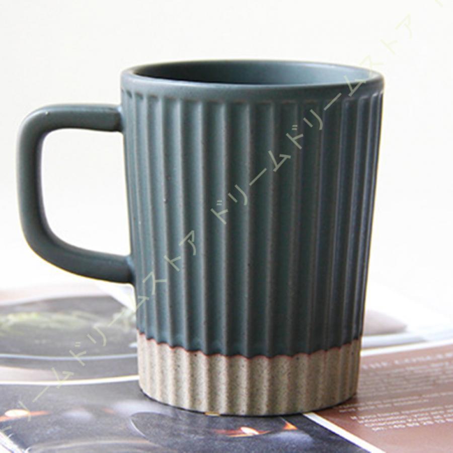 ヴィンテージ 陶器コーヒーカップ マグカップ コーヒー ドリンク 茶 約350ml 蓋付き おしゃれ 和風 無地 ストライプ 食器 一人暮らしの男性と女性｜ksmc-shop｜16