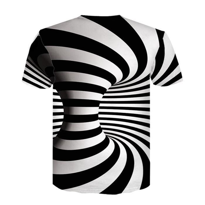 半袖Tシャツ おもしろ 3Dプリント トリックアート メンズ 渦 オプティカルイリュージョン メンズTシャツ クルーネック カジュアル｜ksmc-shop｜07