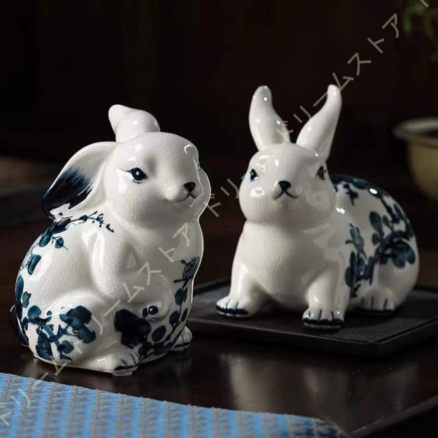 ウサギ 置物 飾り かわいい セラミック 兎陶器置物 イースター ウサギ 置物 飾り かわいい セラミック 兎陶器置物 イースター