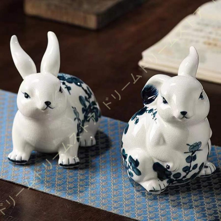 ウサギ 置物 飾り かわいい セラミック 兎陶器置物 イースター ウサギ 置物 飾り かわいい セラミック 兎陶器置物 イースター