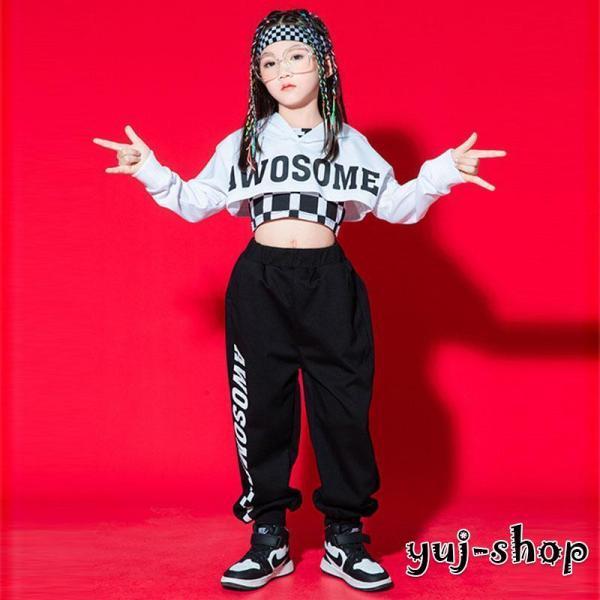 キッズダンス衣装 ヒップホップ 3点セット セットアップ 子供服 長袖 長ズボン トップス 女の子 チアガール 練習着 演出服 ジャズダンス 韓国｜ksmc-shop｜05