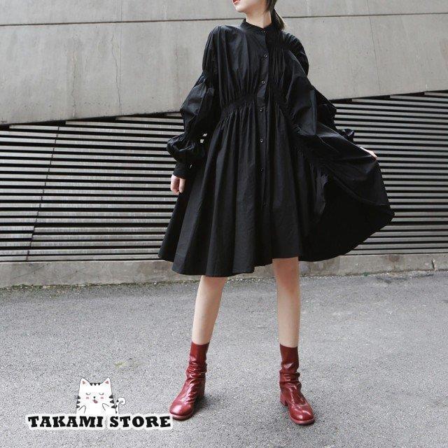 シャツワンピース 長袖 春 秋 膝丈 ミニ丈 ワンピース レディース 白  