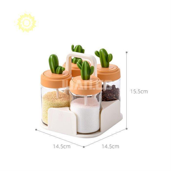 調味料入れ サボテン 4点セット スプーン スパイス容器 塩 調味料入れ サボテン 4点セット スプーン スパイス容器 塩