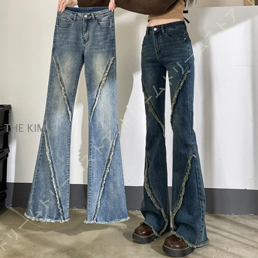 デニム フレアパンツ 秋物 レディース デニムパンツ フレア デニム フレアパンツ 秋物 レディース デニムパンツ フレア