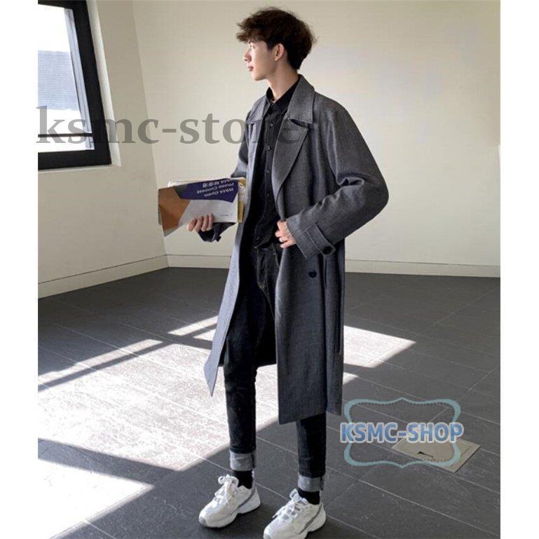 春新作の トレンチコート メンズ ビジネスコート ロングコート テーラード ジャケット アウター コート トレンチコート サイズ Xl Folliq4 Com