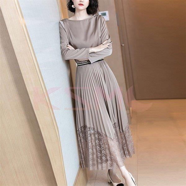 お得なセット価格 セットアップ レディース 2点セット ブラウス スカート プリーツスカート トップス ロングスカート 上下セット 切り替え レース 通勤 おしゃれ Ol 代 30代 割引サービス Www Superavila Com