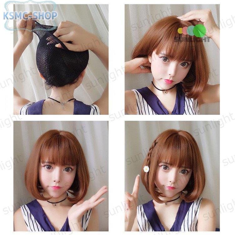 ウィッグ ボブ ショートボブ フルウィッグ 自然 ウイッグ ボブウィッグ  