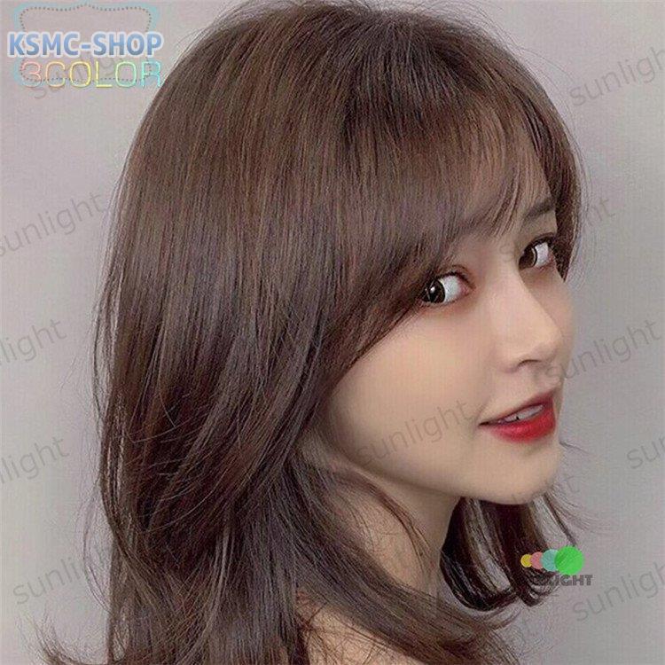 ウィッグ セミロング ミディアム ストレート 小顔 自然 耐熱 グラデーション ミディ 黒髪 フルウィッグ ウイッグ カール かつら 女性 Jf 2308 Ld29 Ksmcヤフーショップ 通販 Yahoo ショッピング