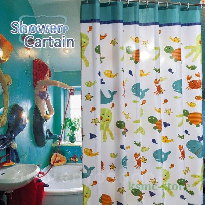 シャワーカーテン おしゃれ お風呂カーテン カーテン 透けない バスルーム バス用品 バス用 シンプル 可愛い かわいい 子ども 撥水 取付簡単 軽量 フック付き Jpw2 Yl Ksmcヤフーショップ 通販 Yahoo ショッピング