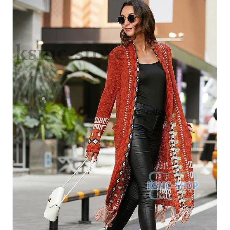 カーディガン レディース ロング丈 無地 アウター ニットソー オフィス カジュアル コート 着痩せ効果 大きいサイズ 21春秋新作 Pm Ssp Ma Gov Br