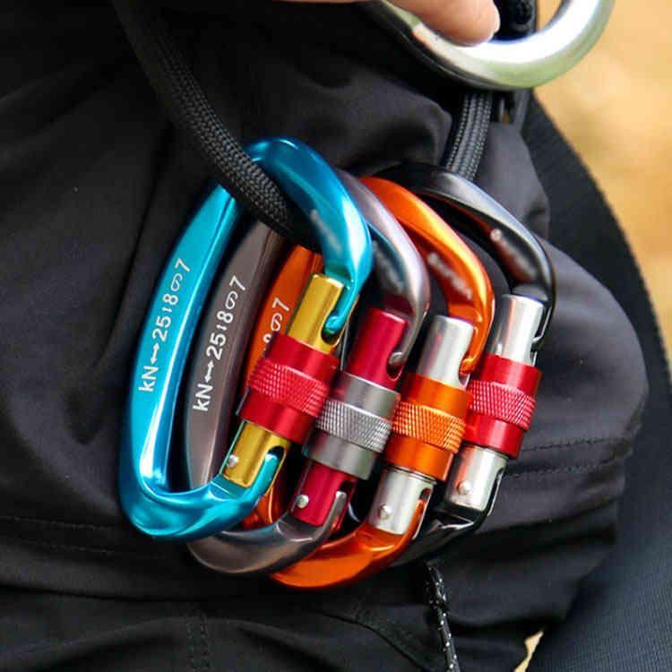 カラビナ 25kn 登山用 カナビラ Dリング スリング ネジロック カラビナ 25kn 登山用 カナビラ Dリング スリング ネジロック