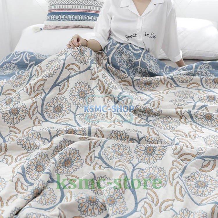 6色！ガーゼケット ダブル 大きいサイズ お昼寝 洗える 無地 夏用