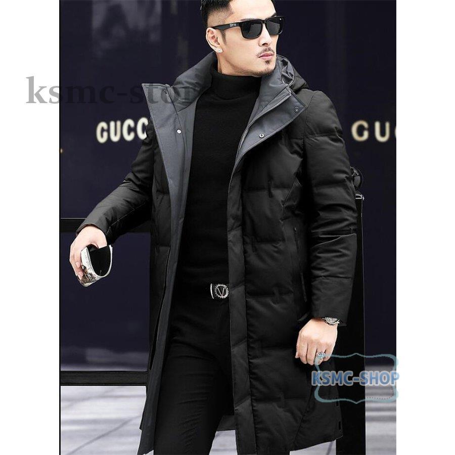 レビュー高評価の商品 暖かい ダウン ロング ダウンジャケット メンズ ダウンコート ダウンコート メンズ ダウンジャケット フード 紳士 防寒服 冬 コート コート アウター