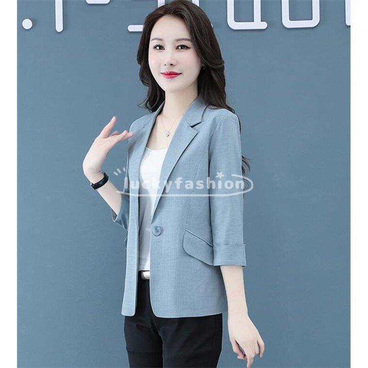 サマージャケット テーラードジャケット レディース ジャケット 夏 通勤 スリム 薄手 半袖ジャケット 楽天ランキング1位