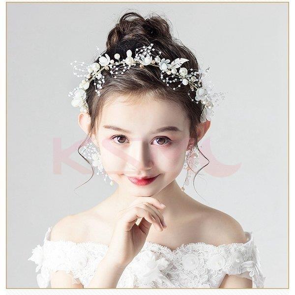 ヘアバンド 子供 赤ちゃん キッズ ヘアアクセサリー 髪飾り 花冠 かわいい ターバン カチューシャ フラワー パーティードレス 結婚式 発表会 女の子 ピアノ 低価格