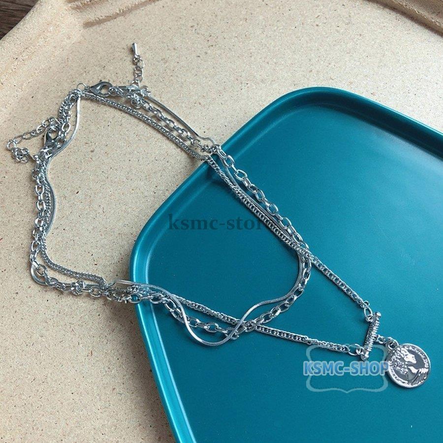 ネックレス レディース シンプル アクセサリー シルバー チェーン