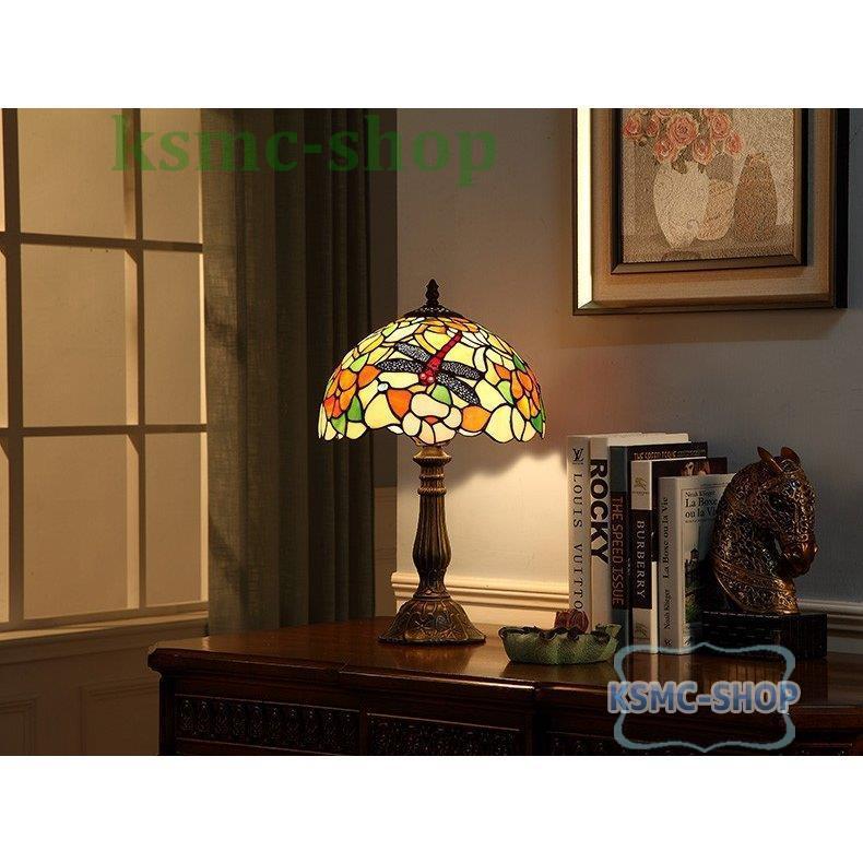 あり☆注目☆レトロな雰囲気 ステンドグラスランプ ティファニーランプ