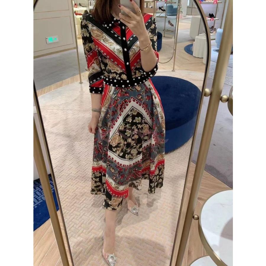 本物格安 ワンピース レディース 春秋 ワンピース 秋 きれいめ マキシ丈ワンピースドレス上品 長袖 レースワンピース 花柄 着痩せ 特売セール Redsearent Com