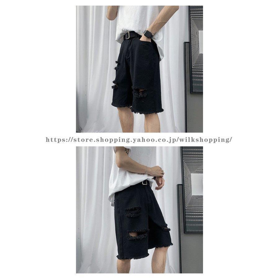 デニムパンツ ジーンズ ショートパンツ ダメージ加工 ハーフ デニムパンツ ジーンズ ショートパンツ ダメージ加工 ハーフ
