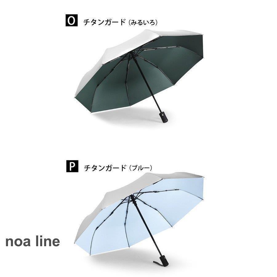 日傘 折りたたみ傘 紳士傘 レディース メンズ 自動開閉 黒ゴム 自動傘 軽量 晴雨兼用 折りたたみ傘カット 8本骨雨傘 遮光 遮熱 3段折りたたみ 紫外線対策｜ksmc-shop｜15