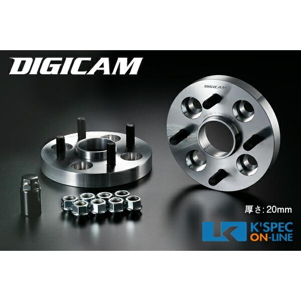 DIGICAM 6061鍛造ハブ付ワイドトレッドスペーサー P.C.D.100-4H-20mm(P1.5)54-54_[6HW100415205454]｜kspec