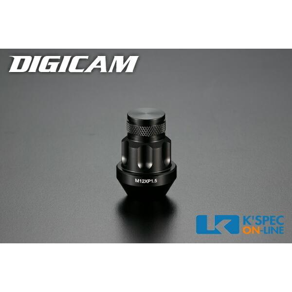 DIGICAM アルミレーシングロックナット 16本セット 袋タイプ 35mm/ブラック_[ALN35--BK-LL16]｜kspec