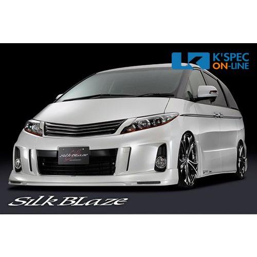 SilkBlaze プレミアムライン フロント/リアスポイラー２点セット バックフォグあり(レッド)【純正色塗装】50系エスティマ アエラス後期_[PL-ES50MC-FRBFR-c] | 