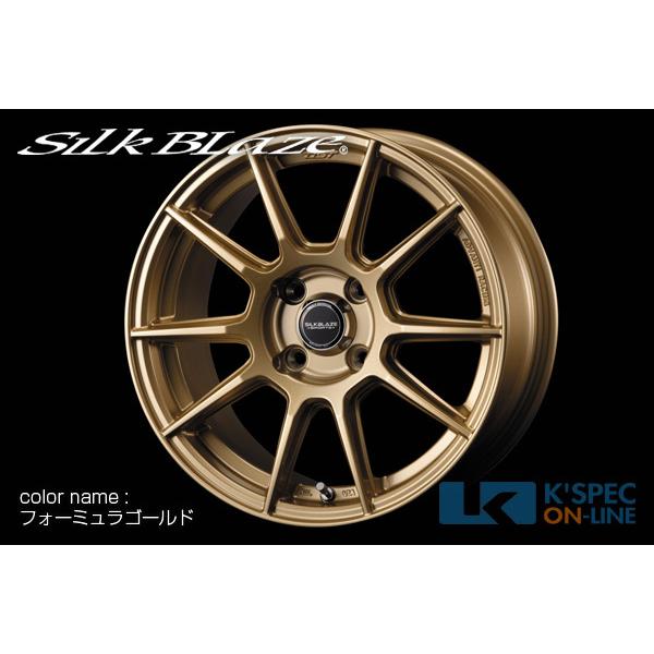 SilkBlazeSports アルミホイール RS5 15×7.0 [+48] 4/100φ67/フォーミュラゴールド_[SBS-AW-002]｜kspec