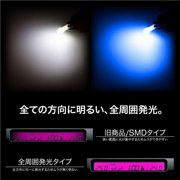 T5 LED 拡散 広角 360度 バルブ ウェッジ球 12V用 2個セット 白 ホワイト メーター球 エアコンパネル オーディオ シガー球 灰皿照明｜ksplanning｜03