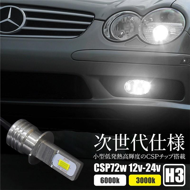 H3 H3a H3c H3d LED フォグ 12V 24V フォグランプ バルブ 2個 700lm  