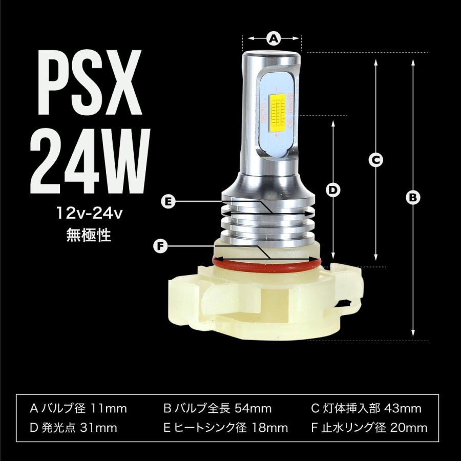 フォグランプ LED イエロー バルブ 汎用 H1 H3 H8 H9 H11 PSX24W HB4