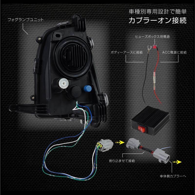 プリウス50 前期ヘッドライト左右 字光式の配線加工済み ZVW50系 プリウス 前期 ディライト付 フォグランプキット ポジション