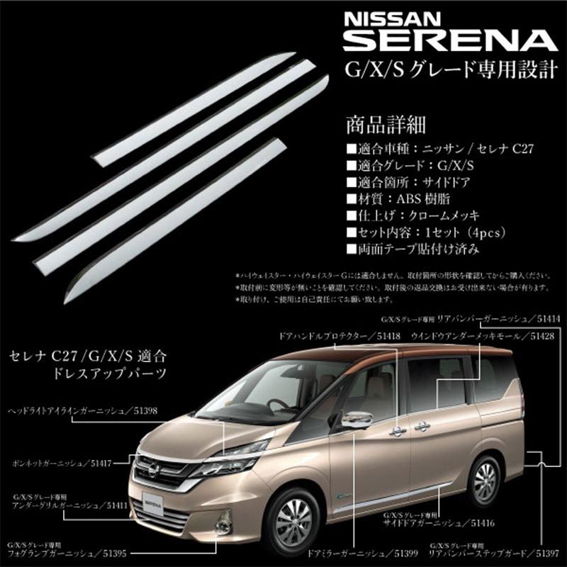 セレナ c27 サイド リアスポイラー　　　e-POWER用純正部品 セレナ c27 サイド リアスポイラー e-POWER用純正部品 セレナ