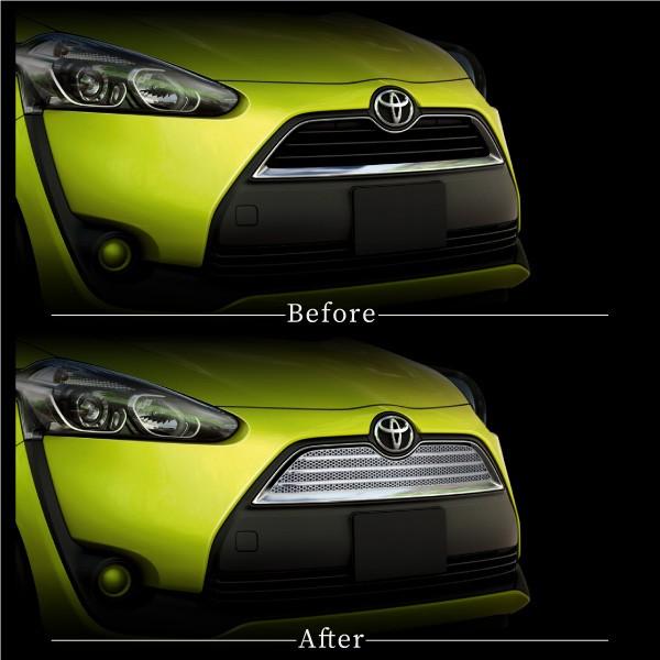 メッキハニカムグリル 車外装パーツ シエンタ 170系 フロントグリル ガーニッシュ ハニカムメッシュ