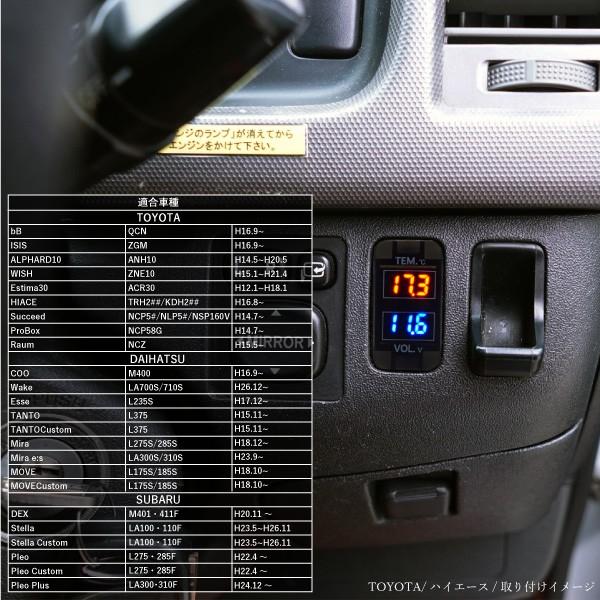 電圧計 室温計 Led デジタル トヨタ ダイハツ 汎用 純正スイッチ形状 ボルトメーター 気温計 車 電圧計測 598 インポート直販ks問屋 通販 Yahoo ショッピング