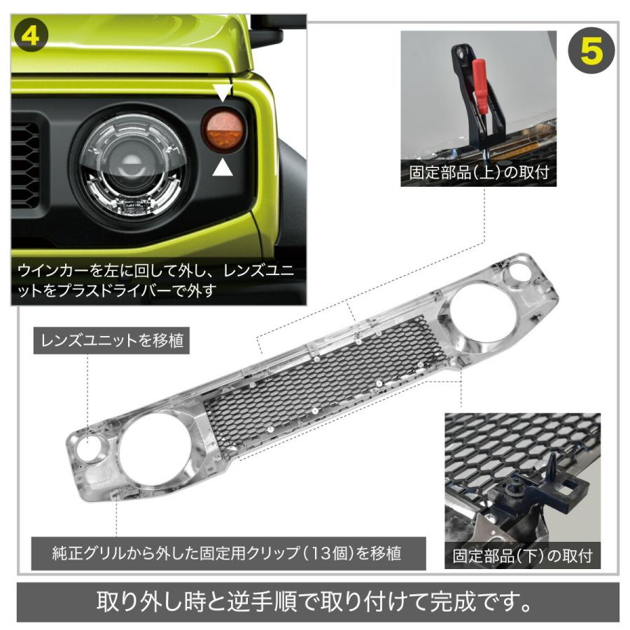 ジムニー jb64 ジムニーシエラ jb74 フロントグリル Gルック ベンツ